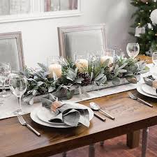 Eucalyptus And Pine Cones Candle Centerpiece Christmas Table Centerpieces Christmas Table Settings Christmas Centerpieces