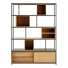 Mit einer größe von ca. Solid Mango Wood And Black Metal Bookcase Wayampi Bucherregal Aus Metall Regal Metall Holz Bucherschrank