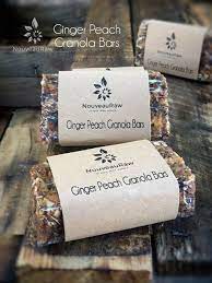 Ginger Peach Granola Bars Baking Packaging Granola Bars Bakery Packaging