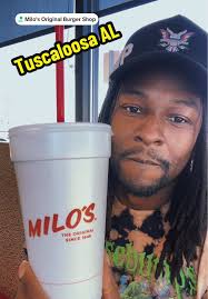 ✨ FOOD REVIEW✨ Milo’s Original Burger Shop— Tuscaloosa AL— BEST sweet tea  you can buy in my opinion so I had to try the restaurant when I saw it..  solid fast food chain👌🏾 #foody #fyp #explorepage ...