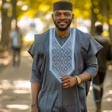 Don't criticize his brother that can't seem to find and keep a job. African Three Piece Agbada In Grey African Men Danshiki Suit African Afrikrea
