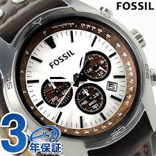 Fossil Watch Men Coach Man Chronograph Ch2565 Silver X Dark Brown Leather Belt