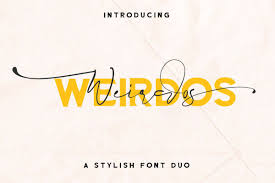 Weirdos Font Duo 462336 Handwritten Font Bundles In 2020 Typography Logo Fonts Stylish Fonts Easy Fonts