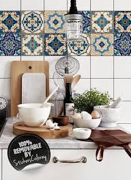 oosterse damast tegel stickers pack van 24 etnische etsy tegels keukendecoratie keuken tegels