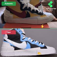 Nike Air Force 1 Off White Black Legit Check Step 7 Check The Curviness Of Step 7 Check The Toe Box On Your Nike Sacai Blazer Pair Nike Sacai Blazer