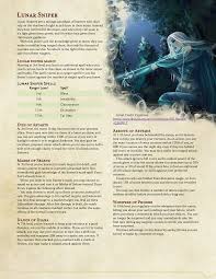 Lunar Sniper A Ranger Archetype That Only Gets More Dangerous At Night Unearthedarcana