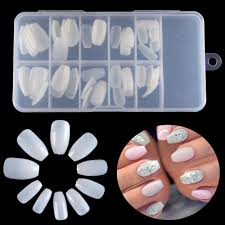 Amazon Com Coffin Nails 100pcs Short Fake Nails Acrylic False Nail Tips Full Cover Artificial Ballerina Nail With Box Coffin Natural Beauty This is a favorite amongst those that prefer long nails and it's a cool shape if you want to try something different.