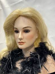 Vintage Monique Marie Style Doll Wig, Long Wavy Platinum Blonde Hair