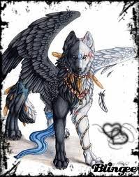 Evil And Good Wolf Mythical Creatures Art Anime Animals Anime Wolf Drawing