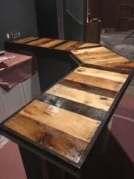 Pallet Wood Bar Top Woodworking Handmade Rustic Farmhouse Farmhouseinspired Iowa Decor Mancrafts Craft Wood Bar Top Bar Tops Diy Reclaimed Wood Bars