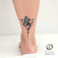 Beautiful Tattoo Ideas To Get Behind Your Ankle Watercolor Butterfly Tattoo Lavender Tattoo Tattoos For Women