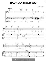 Detailed guide to strumming and picking how to read uke tabs reading chord diagrams. Baby Can I Hold You Boyzone By T Chapman Sheet Music On Musicaneo