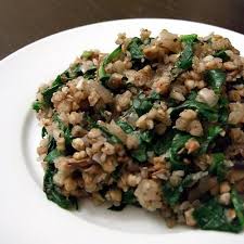 Buckwheat Risotto With Spinach And Mushrooms Recipe Buckwheat Recipes Healthy Recipes Vegetarian Dishes