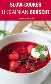 Looking For Easy Soup Recipes Try This Classic Borscht Ukrainian Red Beet Soup Full Of Veggies And Soup Recipes Slow Cooker Borscht Recipe Easy Soup Recipes