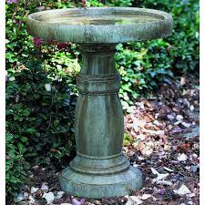 Stone Bird Bath Bowl Only Large Classic Stone Bird Bath Weathered Copper Patina Bird Bath Stone Bird Baths Fountains Outdoor