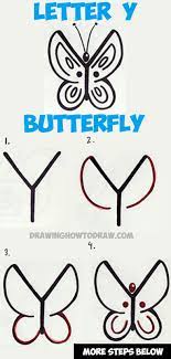 How To Draw A Butterfly From The Letter Y Easy Step By Step Drawing Tutorial For Kids How To Draw Step By Step Drawing Tutorials Try to proceed step by step in drawing a particular sketch. to draw a butterfly from the letter y