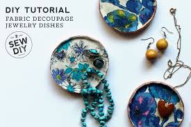 In today's video, i'll show you how to make a ring dish from. Diy Tutorial Fabric Decoupage Jewelry Dishes Sew Diy