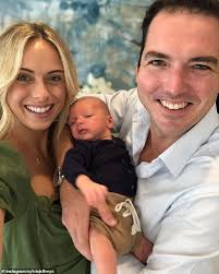 Pregnant Sylvia Jeffreys shares picture of her sweet eight-month-old son Oscar  'couch-surfing'