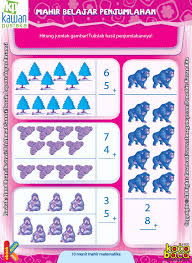 Contohnya saja soal matematika untuk anak tk b yang berisi pendidikan dasar penjumlahan, pengurangan dan sebagainya. Worksheet Paud Tk A B Mahir Belajar Penjumlahan 4 Ebook Anak