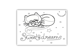 Use these images to quickly print coloring pages. Sweet Dreams Card Coloring Page Cats Coloring Pages