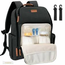 Sac A Dos A Langer Bebe Grande Capacite Confort Noir Impermeable Poussette Ebay