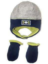 Amazon Com Carter S Boys Winter Hat And Mitten Glove Set 0 9 Months Grey Navy Baby Winter Hats Gloves Set Boys Winter Hats