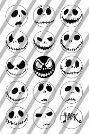 jack nightmare faces digital collage sheet 4x6 for bo before christmas ornaments halloween tree coloriage autobus et fourgonnettes de transport