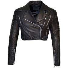 Hand Made Short Cropped Bolero Style Leather Motorcycle Biker Women Jacket Short Leather Jacket How To Make Shorts Leather Jackets Women