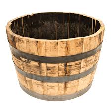 25 In Dia Oak Wood Whiskey Barrel Planter B100 With Images Whiskey Barrel Planter Barrel Planter Oak Wood
