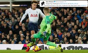 Conspiracy theorists in indonesia have accused the tottenham star of performing a. Alan Shearer Hits Out At Jordan Pickford S Wild Tackle On Dele Alli Daily Mail Online