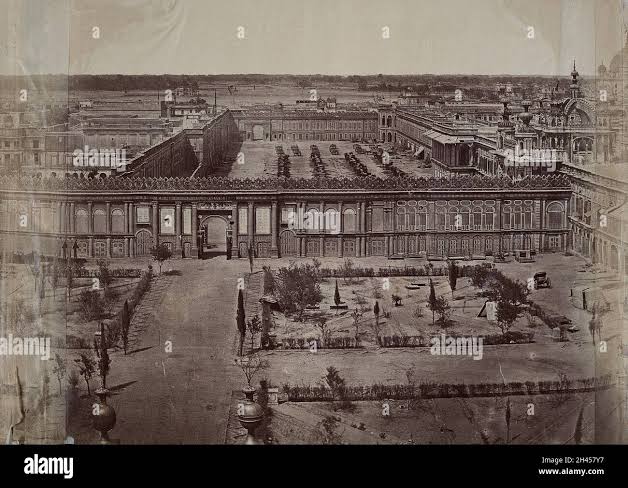 Lucknow, India: panoramic view from the Kaiser Bagh palace: section three. Photograph by Felice Beato, ca. 1858 Stock Photo - Alamy