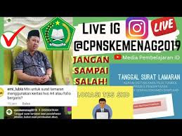 Free instagram followers from the internet's trusted provider of instagram marketing services since 2013. Live Ig Cpns Kemenag Ri 2019 Kementerian Agama Youtube
