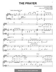 The Prayer For Voice And Piano Josh Groban By Carole Bayer Sager David Foster The Prayer Sheet Music Prayers The Fosters