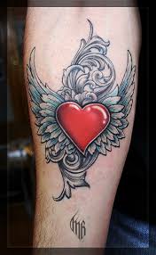 This artwork should be on the subject's these are popular because they lie close to the heart and soul. Top And Best Angel Wing Heart Tattoo Leg 2019 Designs 3d Hd Tattoos
