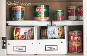Organizing The Cans In Your Pantry With 50 Cent Photo Boxes Canned Food Storage Canned Good Storage Food Storage Shelves