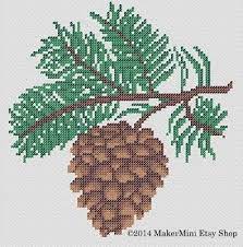 Grid lines are darker in 10 x10 sections to make reading the pattern, counting the stitches and keeping the pattern also has arrows to indicate the center of the design. Pinecone Cross Stitch Pattern Etsy Rose Cross Stitch Pattern Cross Stitch Rose Cross Stitch
