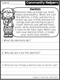 Community Helpers Unit And Activities Community Helpers Unit Education And Literacy Reading Passages