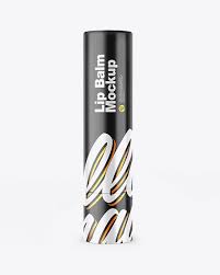 Glossy Lip Balm Mockup In Tube Mockups On Yellow Images Object Mockups