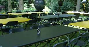 21 completely covers an 8' banquet table. Disposable Plastic Tablecloth Fitted With Elastic Kwik Cover Broadway Party Tent Rental