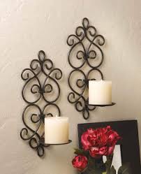 Vintage italian florentine wall sconce gold gilt crystal prisms french crystal candle sconce pair italian crystal wall sconce set dkvintageshop 5 out of 5 stars. Metal Scrollwork Candle Wall Sconces Pier 1