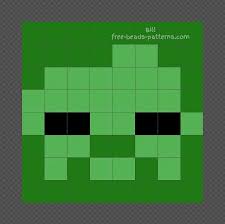 Minecraft Zombie Free Simple Hama Beads Design 8x8 Minecraft Beads Hama Beads Minecraft Hama Beads Design
