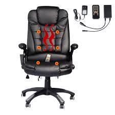 Heated Vibrating Office Massage Chair Executive Ergonomic Computer Desk Black Office Massage Chair Ergonomic Chair Office Chair