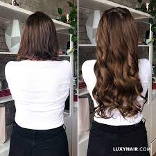 Clip In Hair Extensions Chocolate Brown Color 4 220 Grams Brown Hair Balayage Long Hair Styles Light Brown Hair