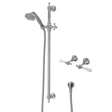Fontanashowers brushed nickel shower sets come in all different options including: Lillian Lever Brushed Nickel Shower Set Builders Discount Warehouse