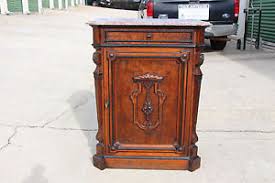 Natural laminated grey marble top with stain resistant sealer. Gorgeous Fine Burl Walnut Victorian Marble Top Credenza Bar Cabinet Ca 1870 Ebay