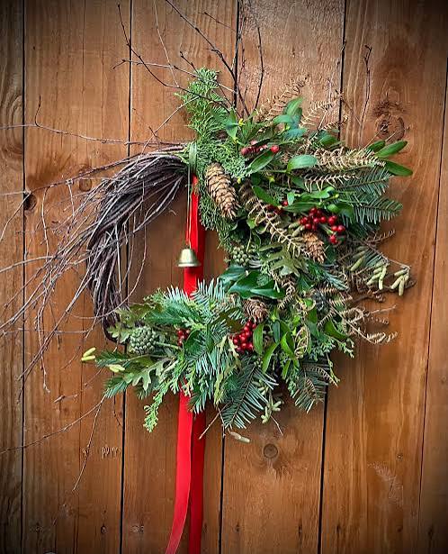 A foraged winter wreath - Lets go Ludlow