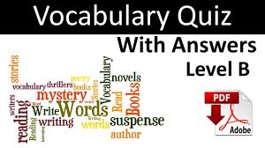 Test your knowledge on all of hamlet. Vocabulary Quiz With Answers Pdf Level B Improve Your Vocabulary Easy English Lessons Youtube