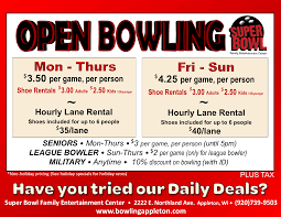 The single largest cost variable is whether or not one leases, purchases or constructs a building. Open Bowling Family Fun Things To Do Super Bowl Appleton Wi