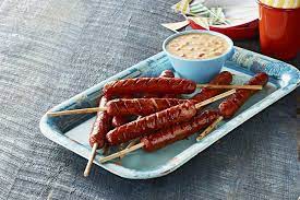Grill Up Our Hot Dog On A Stick With Queso Sauce For Some Family Fun A Hotdog On A Stick Just Tastes Better When Dipped In Recipes Creamy Recipes Kraft Recipes