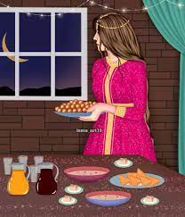 image may contain one or more people islamic girl cute girl drawing dress design sketches